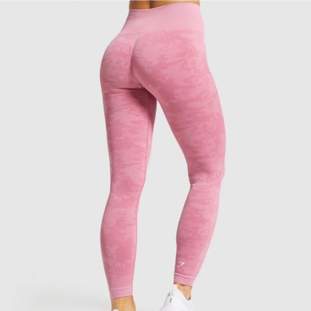 Gymshark Adapt Pink Camo Seamless High Rise Leggings ONLY